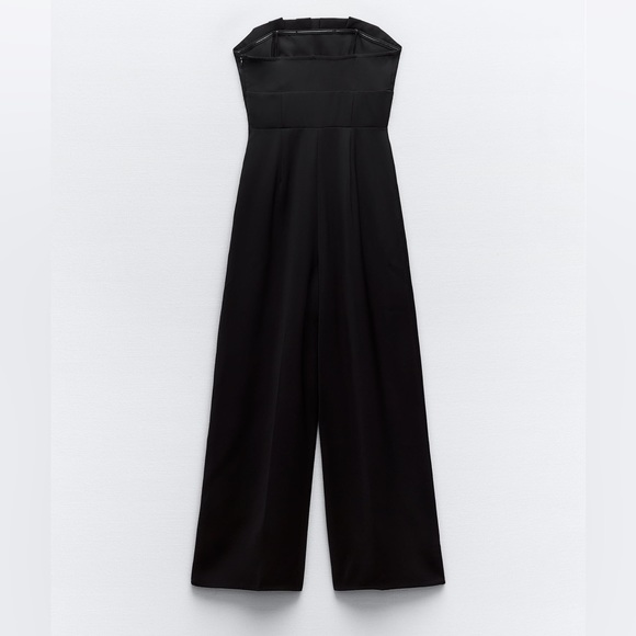 NWT Zara Women’s Strapless Long Jumpsuit - Picture 2 of 9